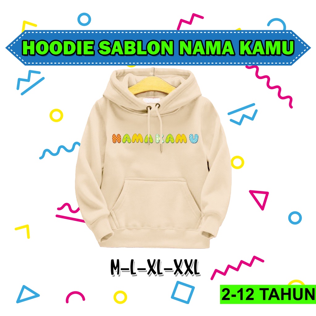 Hoodie Anak CUSTUM NAMA Perempuan Laki Laki / Hodie Anak Usia 2 3 4 5 6 7 8 9 10 11 12 Tahun / Jaket Anak Custom Nama Cewek Cowok / Switer Distro Bisa Cod / Suiter Anak Terbaru / Sweater Tulis Nama Kamu Anak / Switer Anak