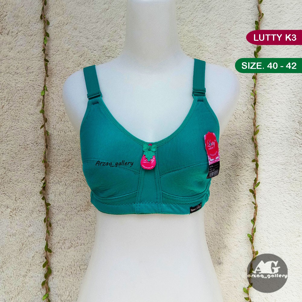 BH Sport Lutty KANCING 3 | Bra Tanpa Busa Tanpa Kawat Kait 3 | Bh Wanitaa | Bra |  Pakaian Dalam Wanita