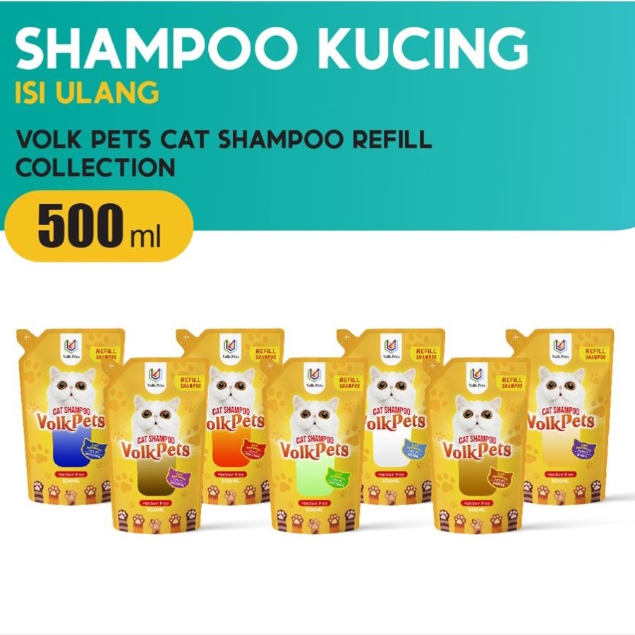 Volk Pets Cat Shampoo Refill Collection 500 ML / Shampo Kucing