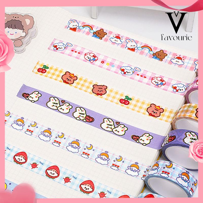 [COD]Pita beruang lucu bahan akun tangan DIY dan pita kertas stiker pita anak-anak-FA