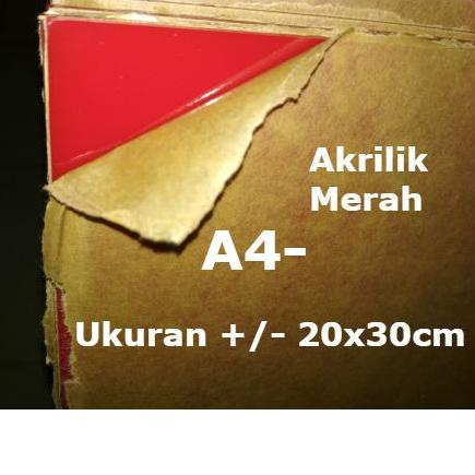 

Berkualitas Acrylic MERAH 2mm 20x30cm A4- Akrilik ✔