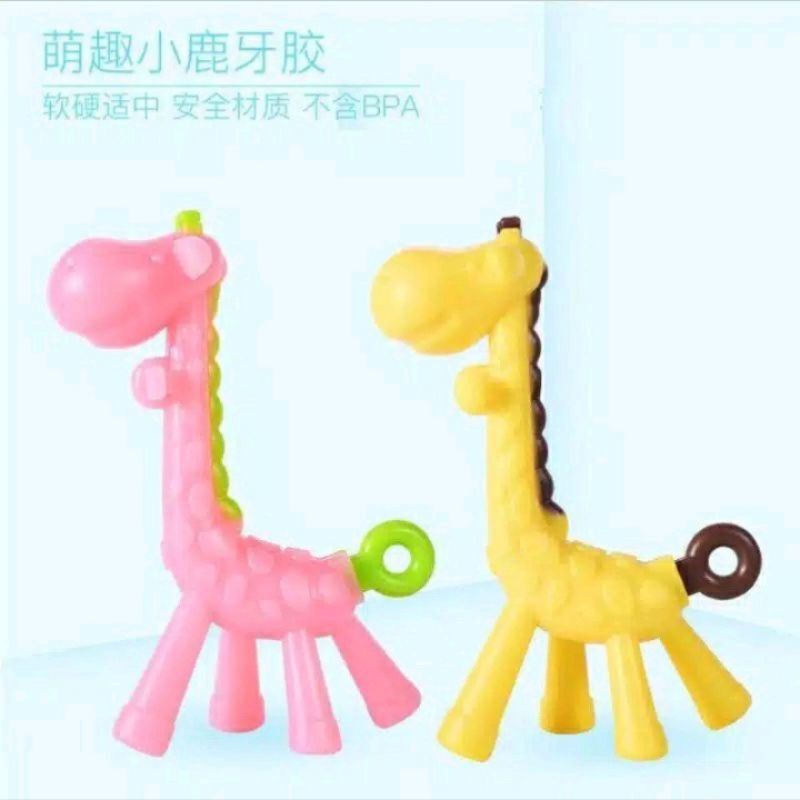 [COD]Teether Jerapah / Teether Gigitan Bayi Giraffe / Mainan Gigitan Bayi