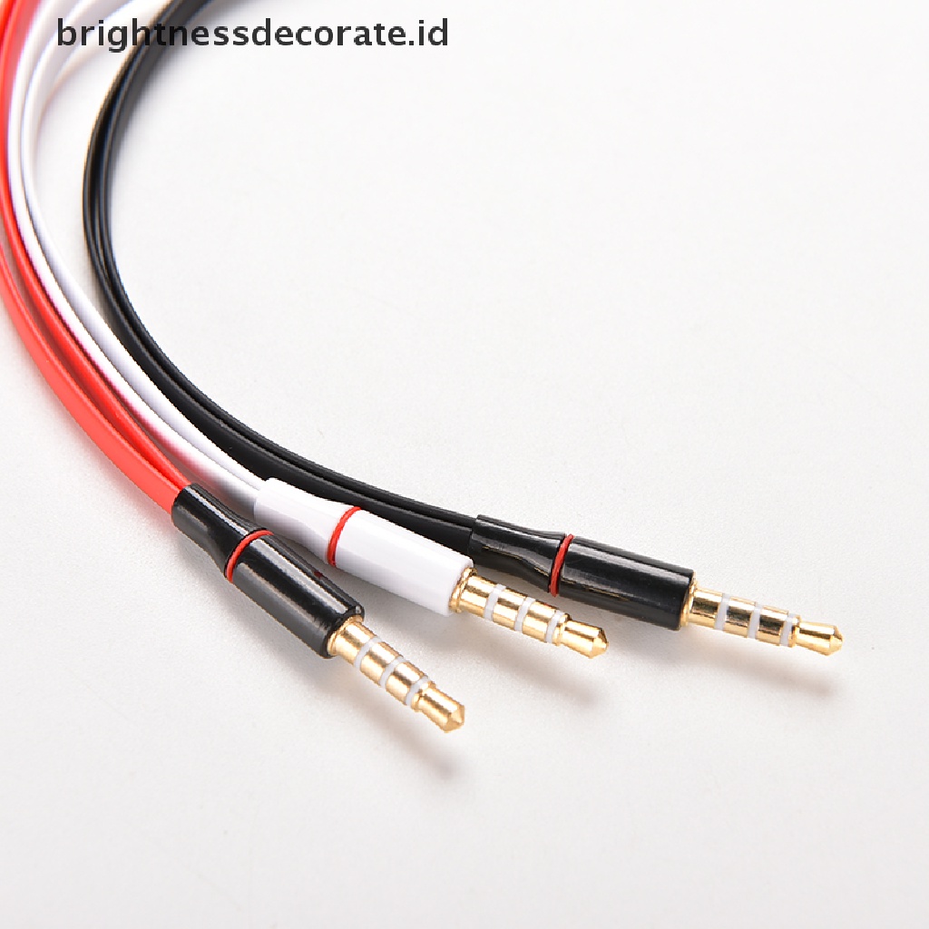 1 Pc Kabel Adapter Splitter Audio Aux 3.5mm Male Ke 2 Female Untuk Earphone