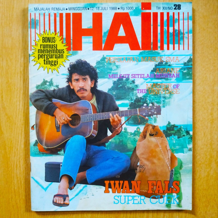 Majalah Remaja Hai cover Iwan Fals