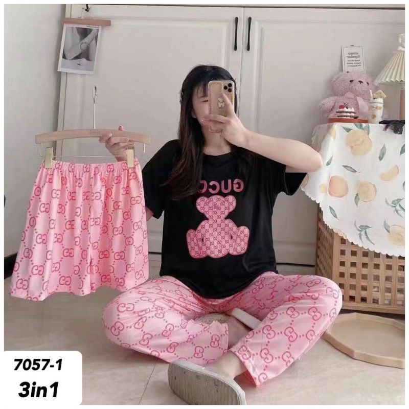 set baju tidur 3in1