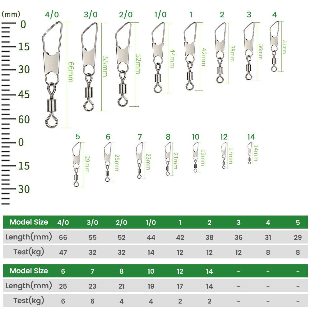 Agustinina Konektor Pancing Klip Pancing Aksesoris Pancing Alat Pancing Dengan Snap Interlocking Snap Line Connector Fishing Swivels