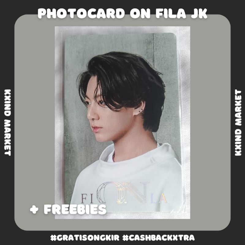 Photocard Fila Jungkook BTS day night / PC JK Fila / Fila x BTS / album BTS / Fila bts / Fila on bts