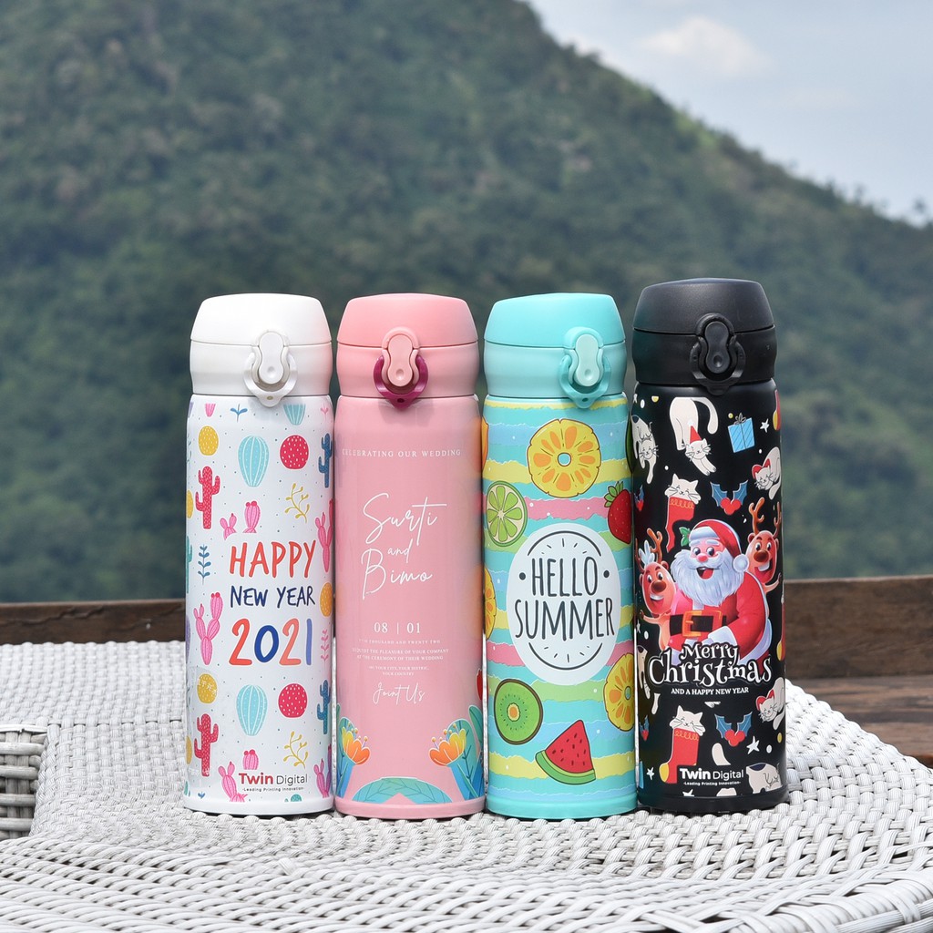 Twin Digital Tumbler Custom Botol Minum Stainless 500ml Print Uv Niagara Print Shopee Indonesia 8688