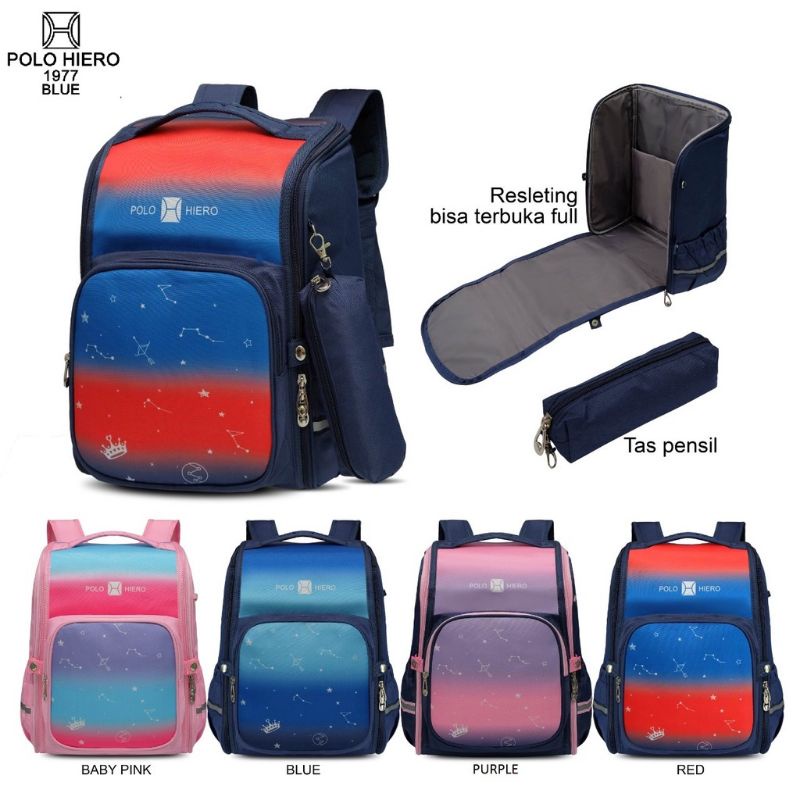 Tas Sekolah Polo Hiero 1977 Ransel Anak Cowok Import Tas Fashion Best Selller / tas sekolah anak cow