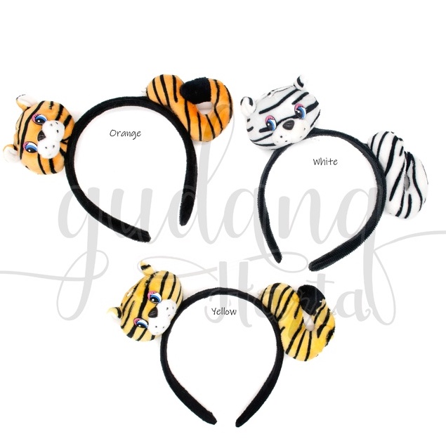 Bando Harimau Kepala Ekor Boneka Bandana Motif Hewan Lucu GH 211128