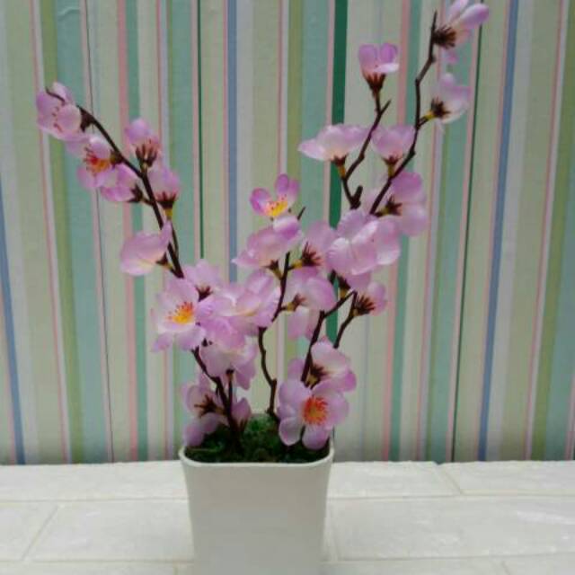  Bunga  sakura  ungu muda Bunga  artificial Bunga  palsu  