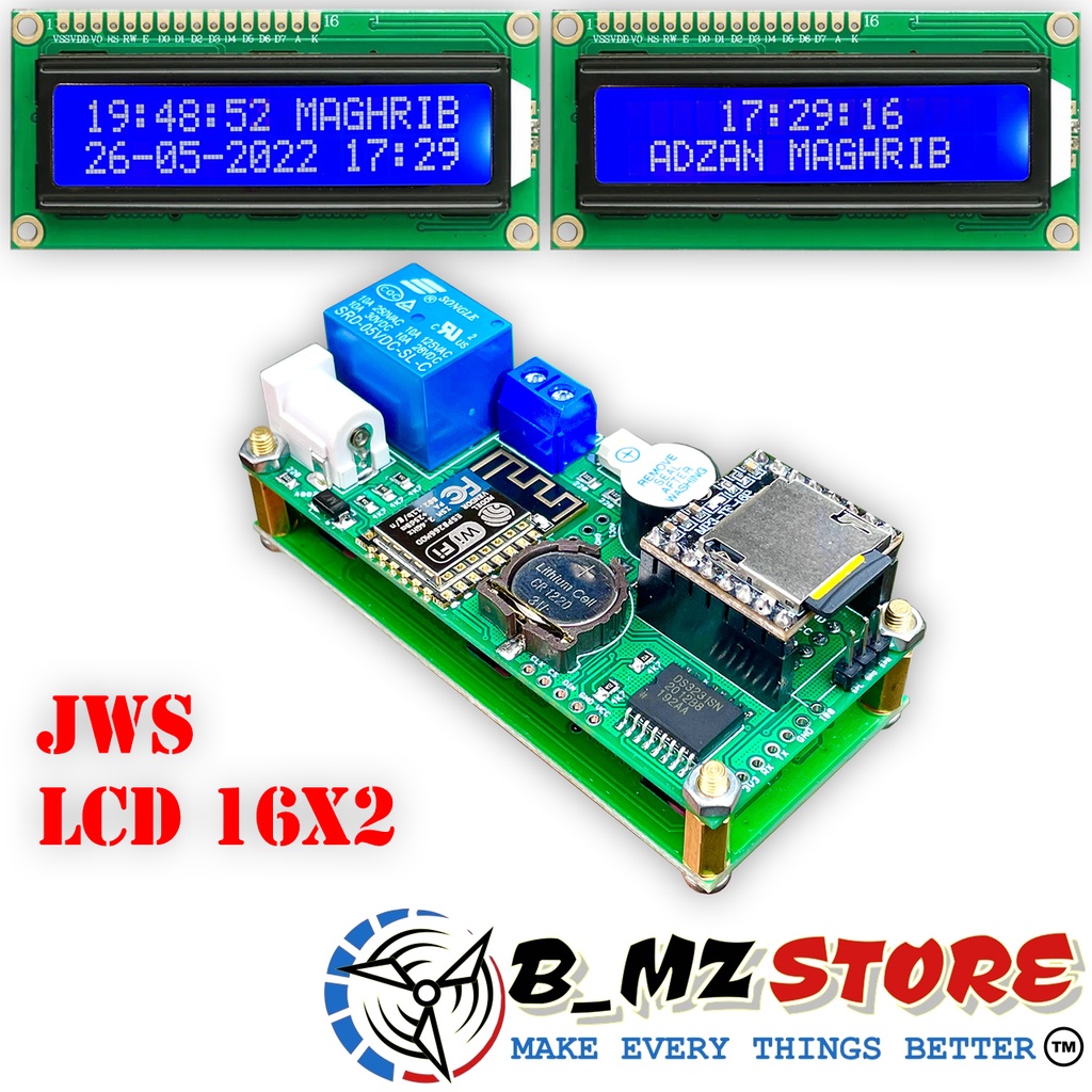 Kontroller - Controller JWS LCD 16x2 Wifi - Jam Sholat Mp3