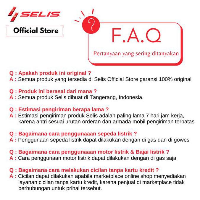 Sepeda Listrik Selis Tipe Hornet - Hitam Doff