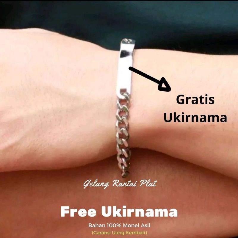 Gelang Rantai Monel (Ukirnama)