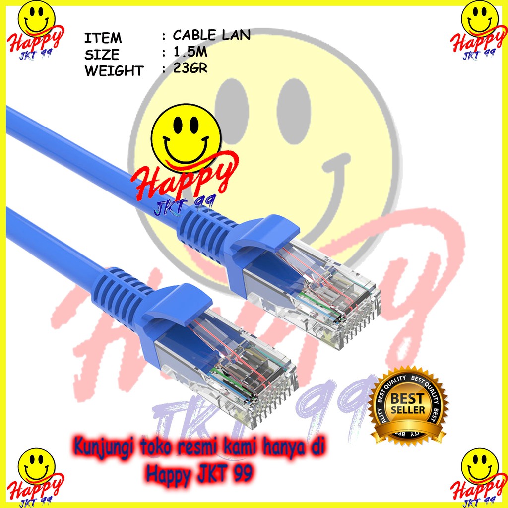 [ HAPPY JKT 99 ] KABEL LAN UTP 1.5M 1.5 M CAT5 CAT 5 METER