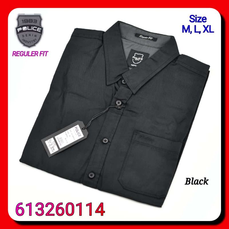 Kemeja Kasual Pria Police Denim Industry 613260114 Lengan Pendek