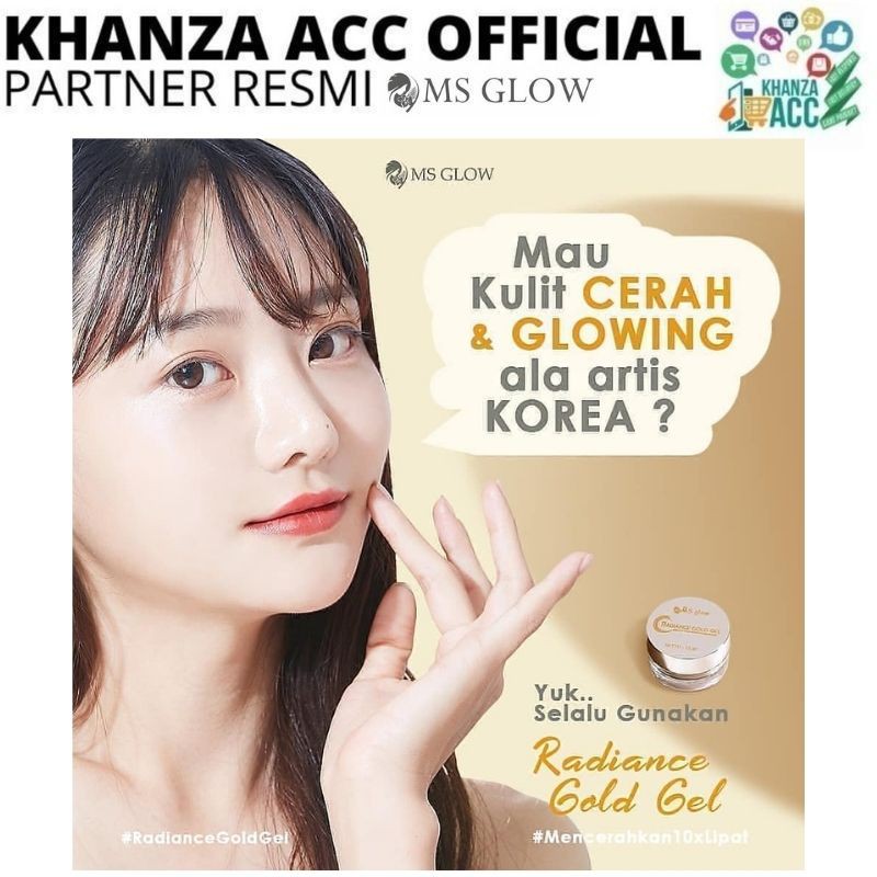 KHANZAACC MS GLOW Iluminating Radiance Gold Gel Bright And Smooth Booster Original