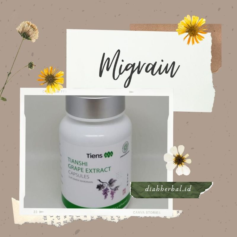 Obat Migrain Vertigo Grape Extract Tiens
