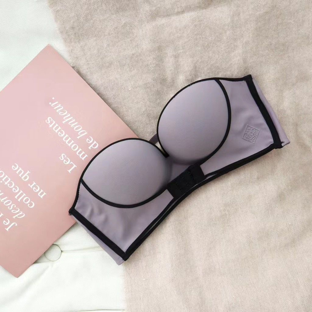 [ LINGERIE MASTER ] - B-36 TERMURAH Bra Push Up BH Bralette Bra Sexy Import Anti Slip Sexy untuk Wanita Bra One-Piece-B-36 Ungu