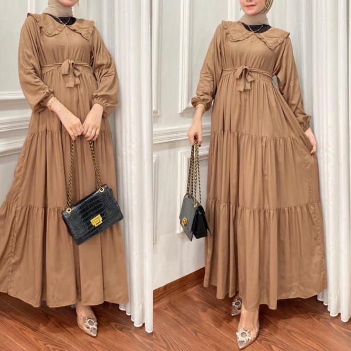 MIDI DRESS JUMBO LD 120  MIDI DRES NAURA | MIDI DRESS KEKINIAN | MIDI DRESS | MIDI DRESS MUSLIM 경