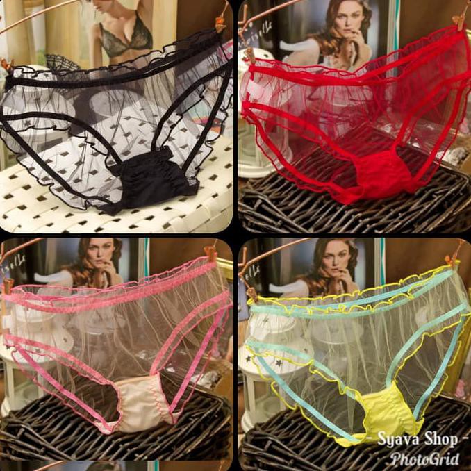 Celana Dalam Wanita Cd Transparan Lace Brukat Renda Seksi 818 Halocardshop221