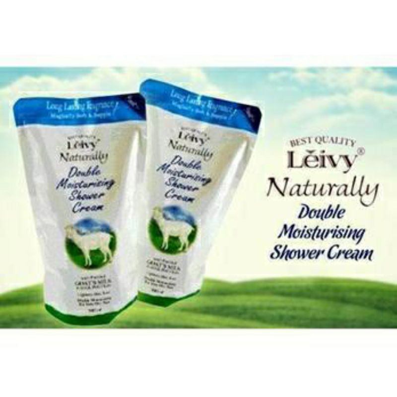 LEIVY Shower Cream 900ML Refill Goat's Milk / Sabun Mandi