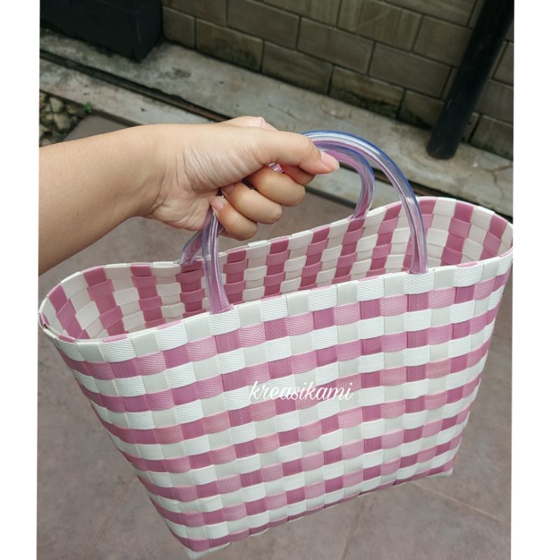 Ukuran Medium Tas Belanja Tas Anyaman Tas Hampers Serbaguna HANDMADE Murah dan Awet