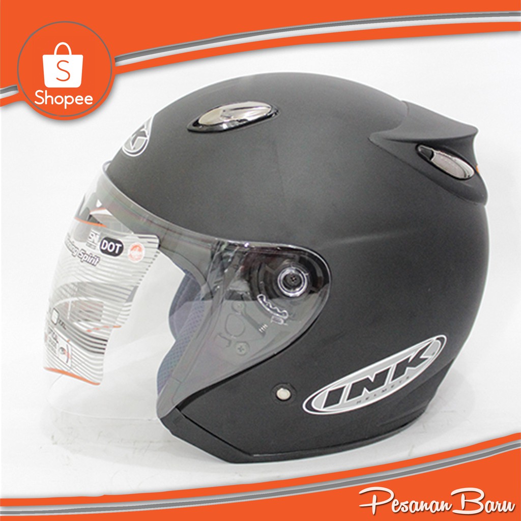 HELM INK CENTRO GRADE ORI - [ HITAM DOFF ]