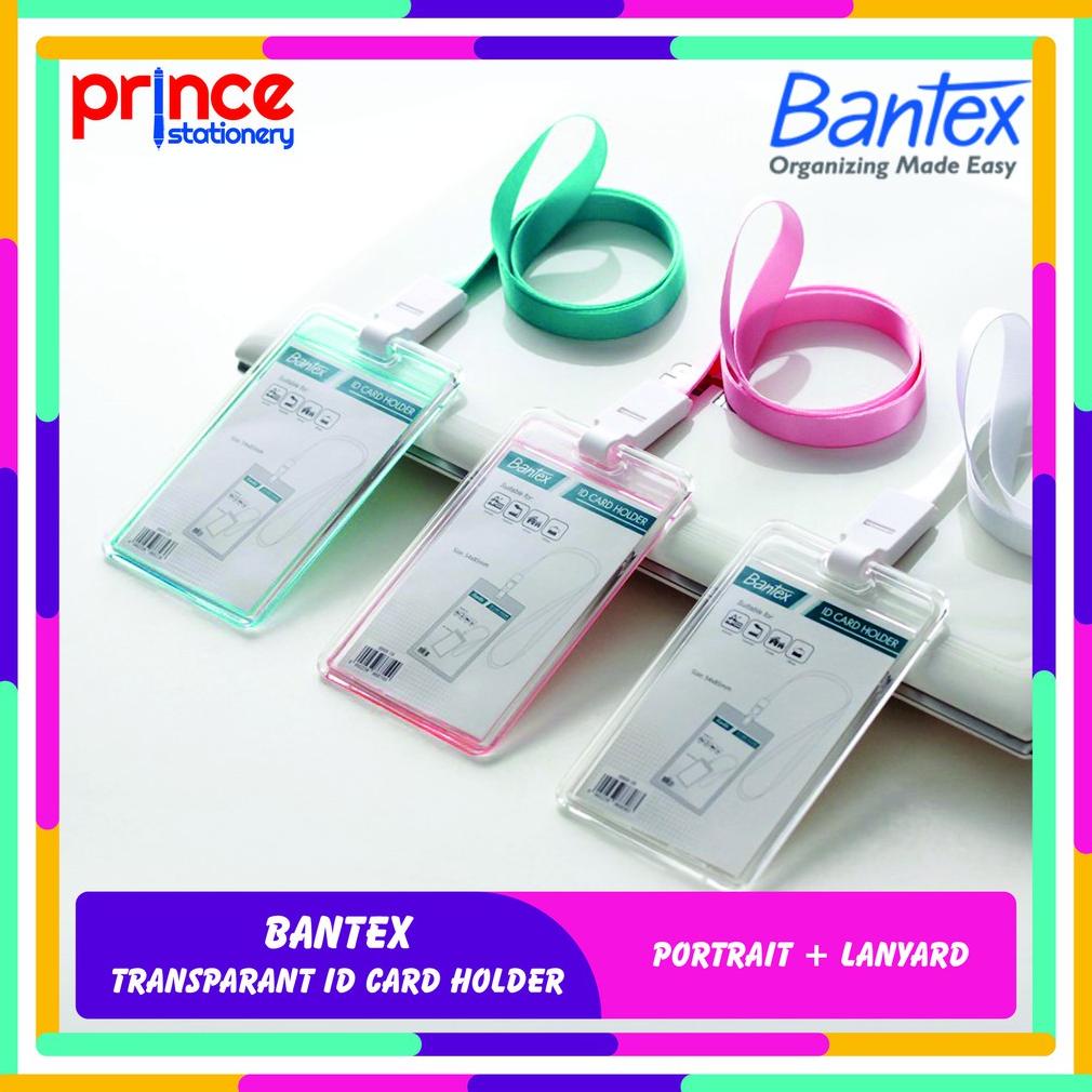 

[(BAYAR DITEMPAT) BANTEX TRANSPARANT ID CARD HOLDER PORTRAIT + LANYARD 8868