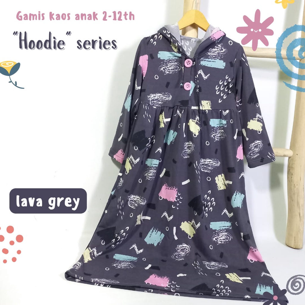 GAMIS KAOS ANAK 1-5 th (HOODIE series)/ GAMIS ANAK HARIAN (BAHAN KAOS SEDANG-TEBAL)