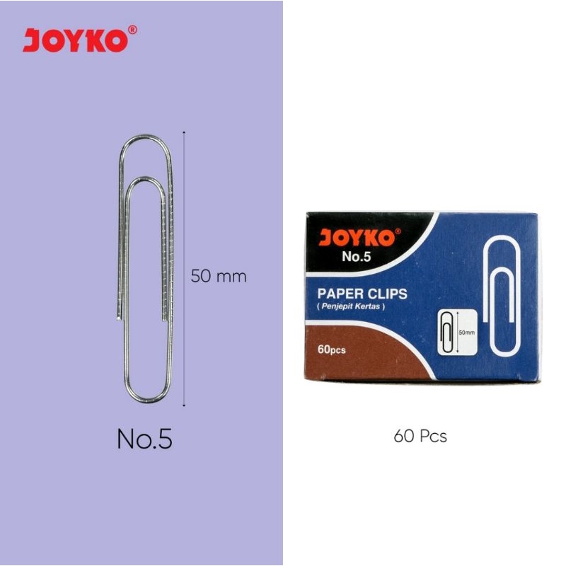 paper clip joyko no 5 klip kertas jumbo joyko 1 box penjepit kertas jumbo joyko