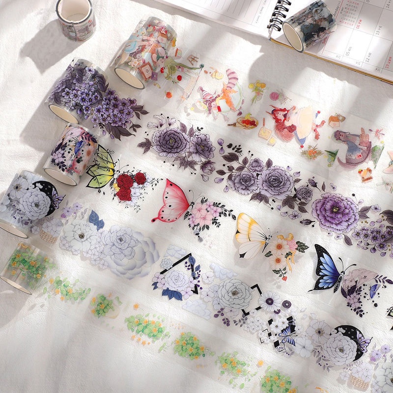 

(Kiricart)CEENIE PET flower x butterfly tape DIY Journal Scrapbook Journal