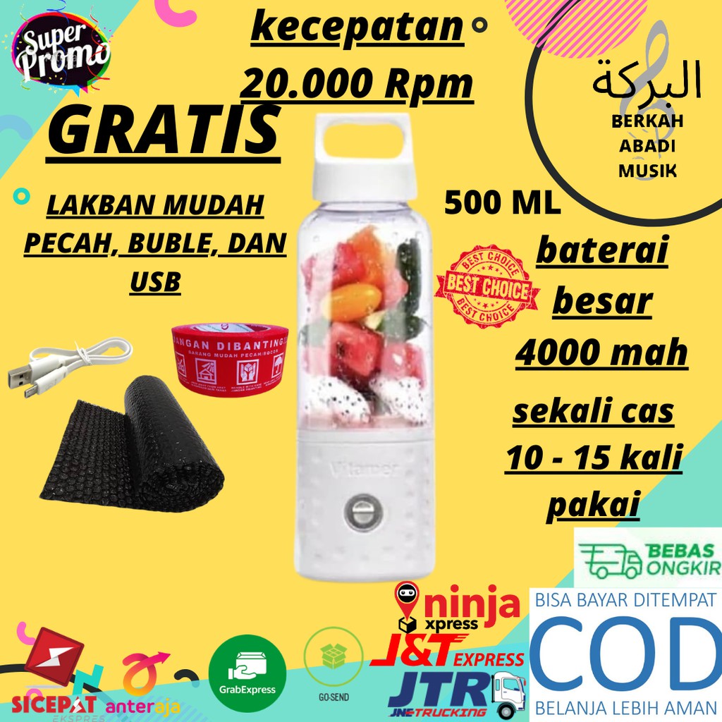 vitamer 500ml original blander portable vitamer blender juicer wireless vitamer blander portabel