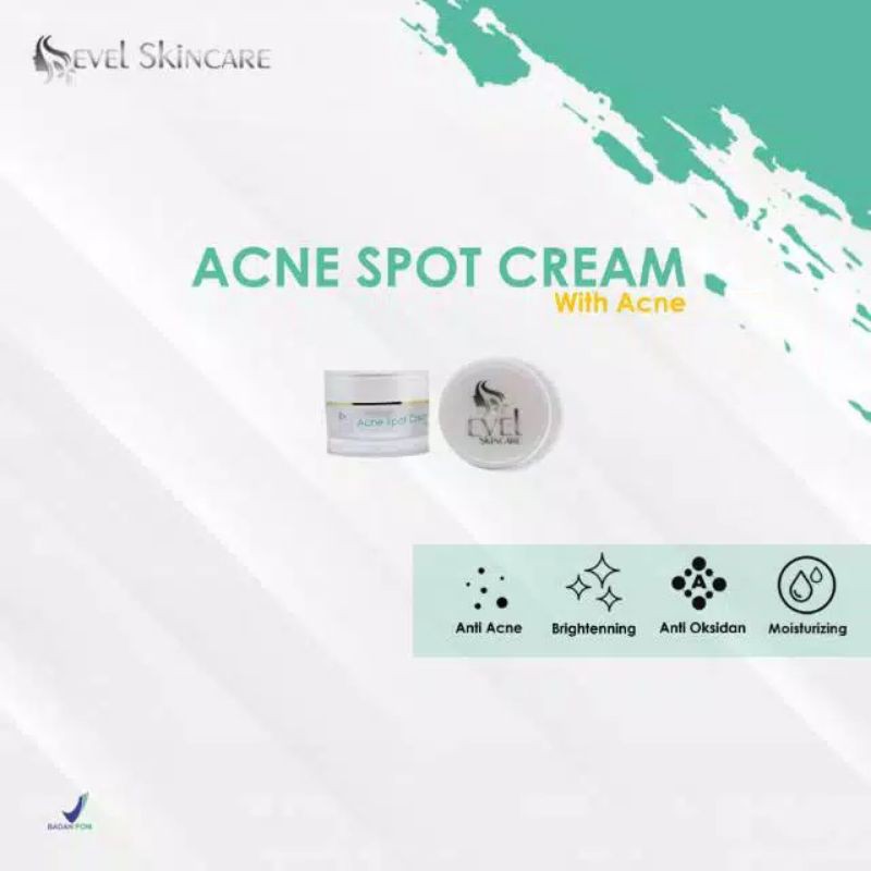 Evel Skincare Acne Spot Cream / Krim Totol Jerawat By Evel Skincare