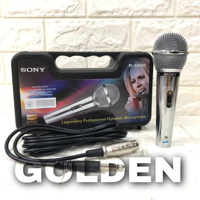 Microphone Sony P5000 koper mic kabel kualitas Premium suara mantap