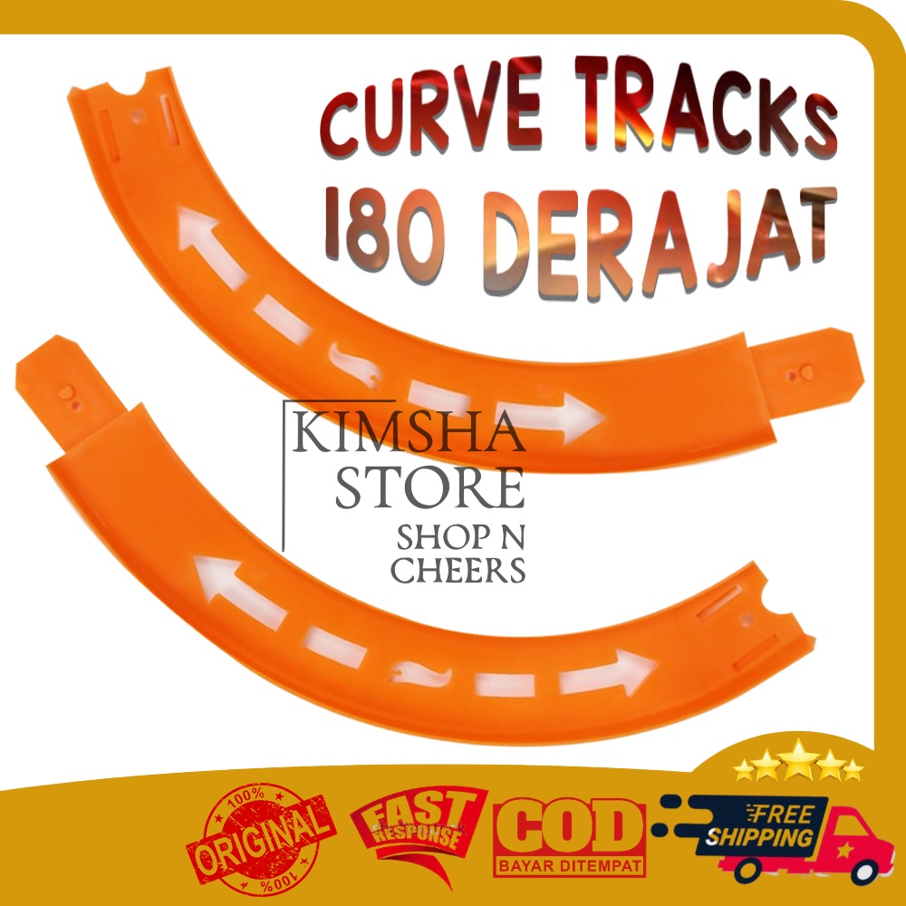 Hot Wheels Tracks Curve Set Belokan Tikungan Lengkung U-turn Mainan Track Ori Mattel