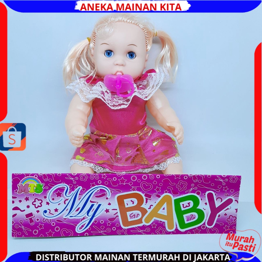PROMO MAINAN ANAK PEREMPUAN BONEKA DOT EMPENG BERSUARA BAHAN PLASTIK SNI KADO ULANG TAHUN ANAK CEWEK