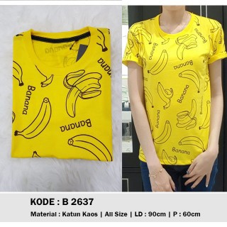 B 2637 kaos pisang banana
