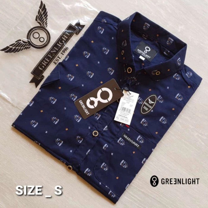 kemeja pendek pria motif size L XL Baju pria lengan pendek Atasan Pria - 8, S