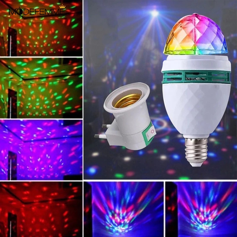 [ LED  E27 Color Stage Lighting Crystal Magic Ball Light Bulb For Shade KTV Bar Disco Party ]