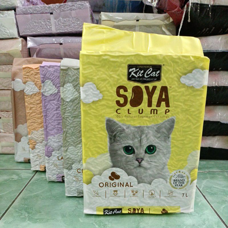 Pasir kit cat soya 7l all varian / pasir tofu kit cat/ pasir tofu soya