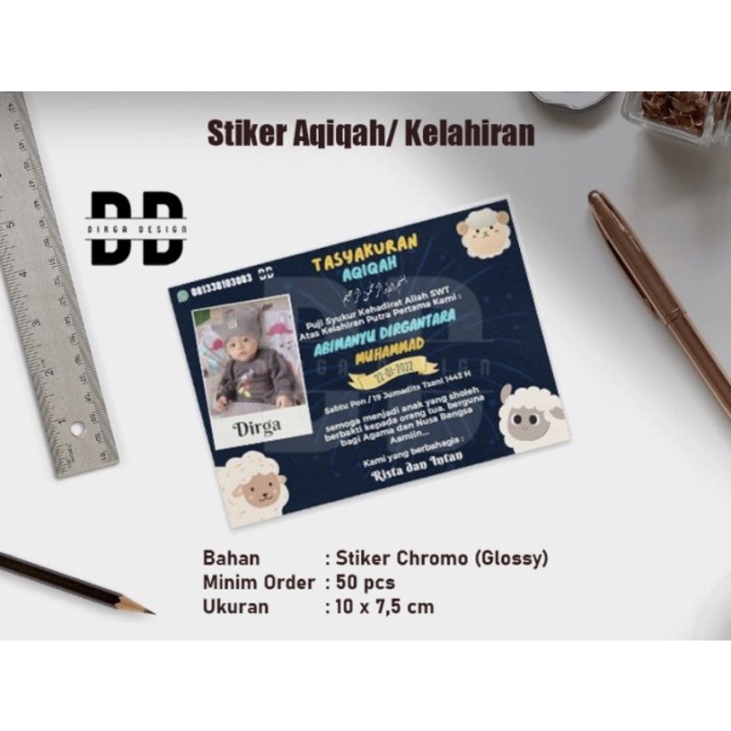 

Stiker Aqiqah / kelahiran bahan glossy || Murah, Profesional, Berkualitas ||
