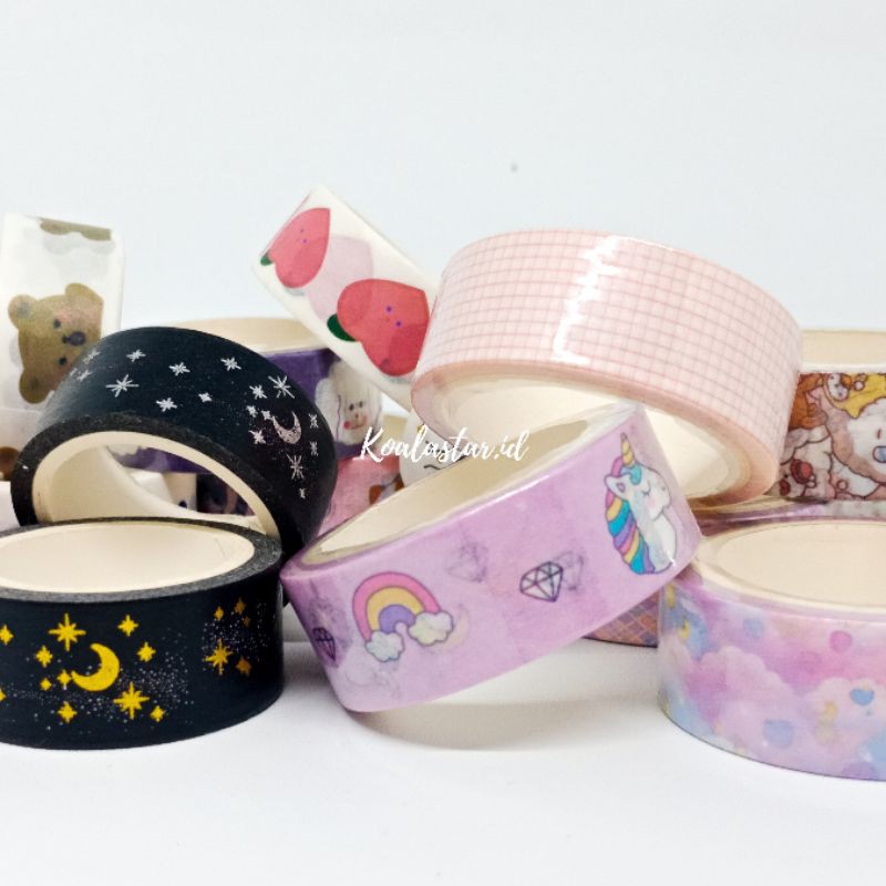 

Washi Tape Cute Character Motif 15 mm Satuan Bujo Scrapbook Diary