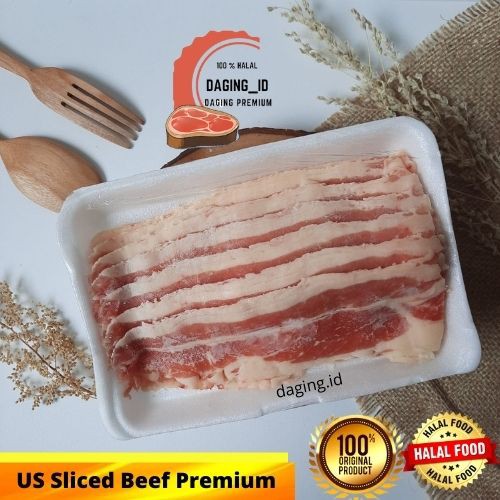 

Daging Sapi US Beef ShortPlate Sliced Yoshinoya/Shabu-Shabu Premium /Daging Grill BBQ(250 Gr)