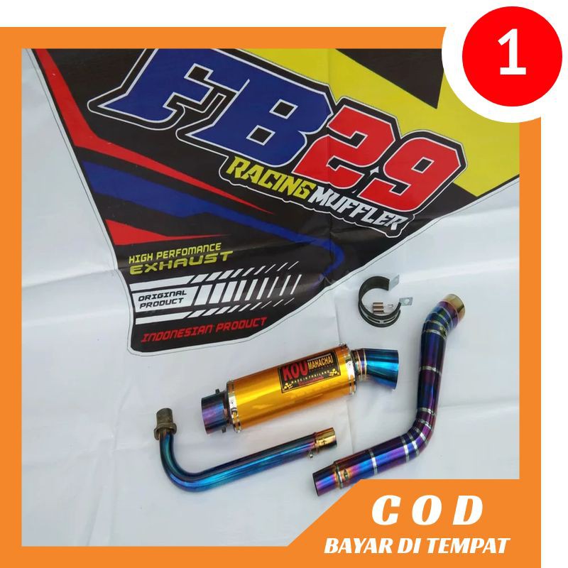 Knalpot KOU Kuning Kidal JUPITER - VEGA - KHARISMA - SUPRA FIT - BLADE - SUPRA 125