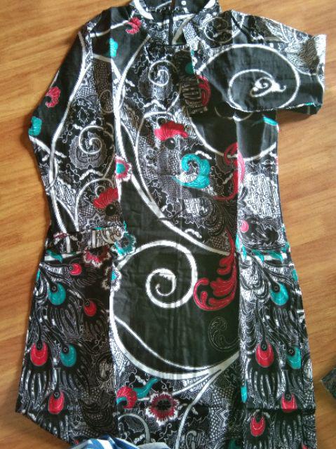 Terlaris Serut Genes Jelita Tunic Navbor Yelbor Whitbor Creambor Tunik Batik Modern Hrb030 Dolbi Dob