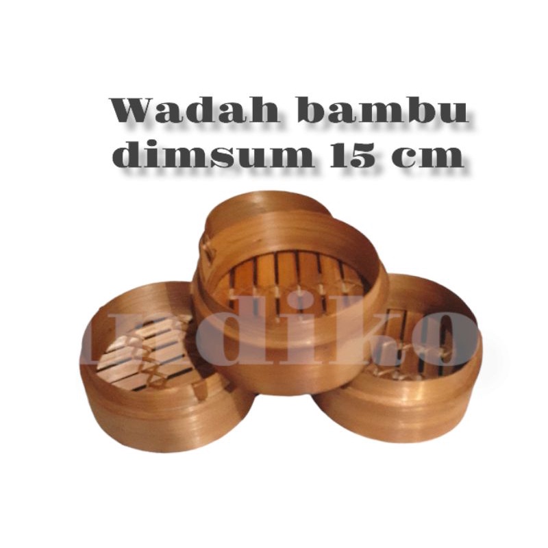wadah bambu dimsum kukusan klakat bambu 15 cm