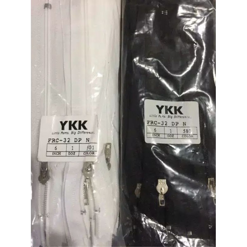 Resleting YKK 15cm - Ecer Putih