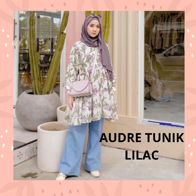 Audre tunik lilac flower haideeorlin