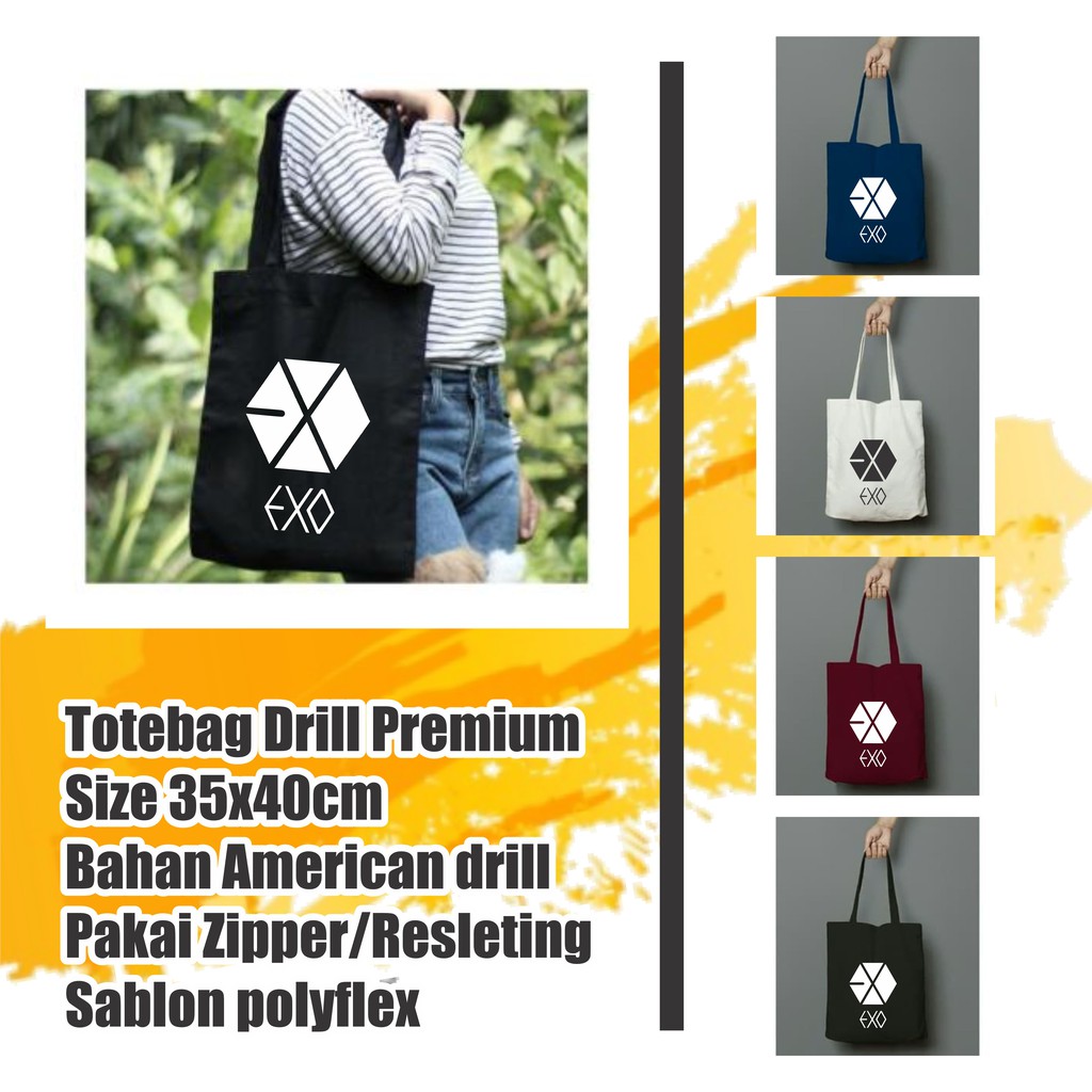 Totebag EXO ll Kanvas Drill 35x40cm